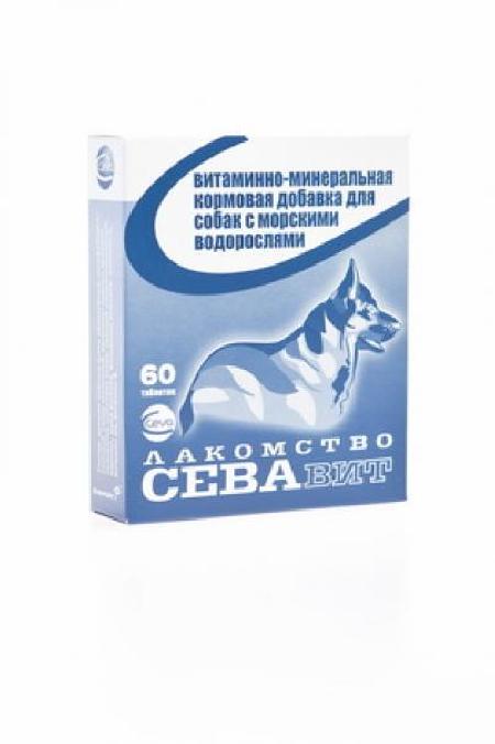 Ceva ВИА Севавит витаминно-минеральная кормовая добавка для собак с морскими водорослями 60таб 36182, 0,100 кг, 38437