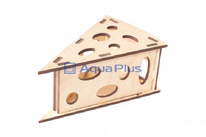 Домик для грызунов Сыр М (160х100х70мм), деревянный
