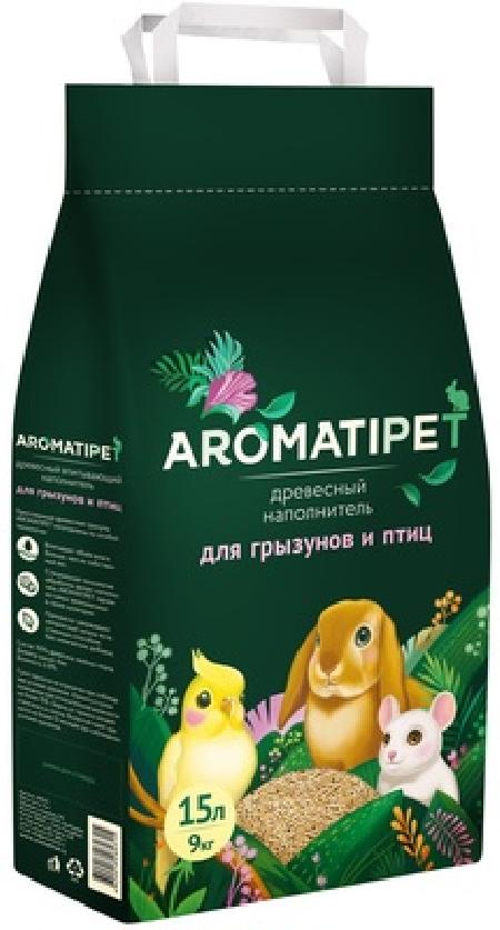 AromatiPet Древесный наполнитель для грызунов и птиц 15л 9 кг 38510