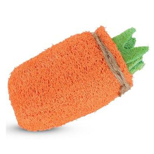 LF01 Игрушка для грызуна из люфы Морковь, 12см