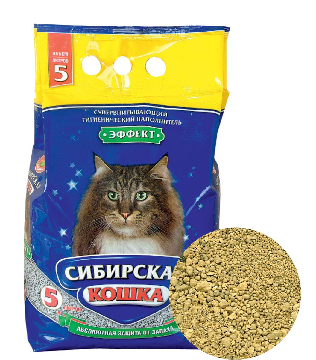 Сибирская кошка Эффект: Впитывающий наполнитель 5л 2,700 кг 26293