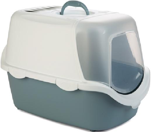 Stefanplast Туалет-Домик Cathy Easy Clean с угольным фильтром синий 56*40*40см (TOILETTE CATHY EASY CLEAN BLU ACCIAIOBIANCO) 98649 1,603 кг 48700