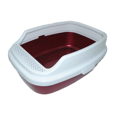 Homecat Туалет De Luxe с бортиком красный перламутр (53х39х23) 70041 0,500 кг 37060