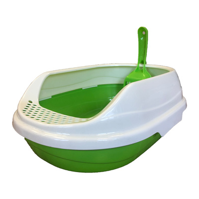 Homecat Туалет зелёный малый овальный в комплекте с совком (43х31х16) 65109, 0,200 кг