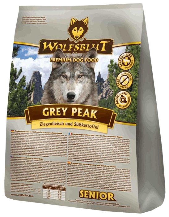Wolfsblut Корм Grey Peak Senior (Седая вершина для пожилых собак) 2 кг, WBGPS2
