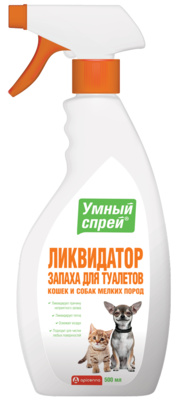 Apicenna Умный Спрей ликвид.запаха для туалета кошек и собак декоративных пород, 0,500 кг
