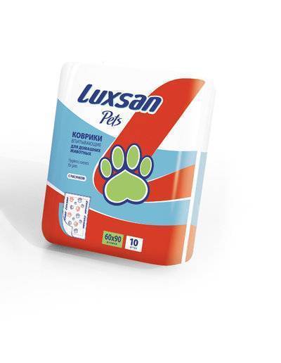 Luxsan Пеленки для животных 60*90см,10шт. (100проц. целлюлоза)  0,820 кг 17515