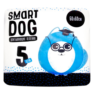 Smart Dog пелёнки Впитывающие пеленки для собак 60*60 5 шт 13не23 0,100 кг 19650