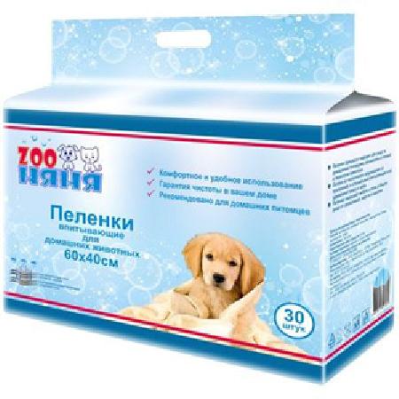 ЗОО Няня 5819 Пеленки впитывающие дживотных 60*40*30шт