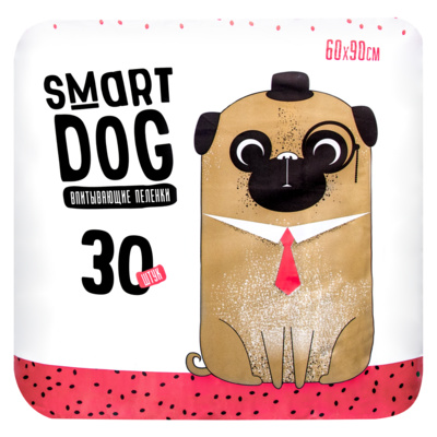 Smart Dog пелёнки Впитывающие пеленки для собак 60*90 30 шт 13не23 0,300 кг 19645