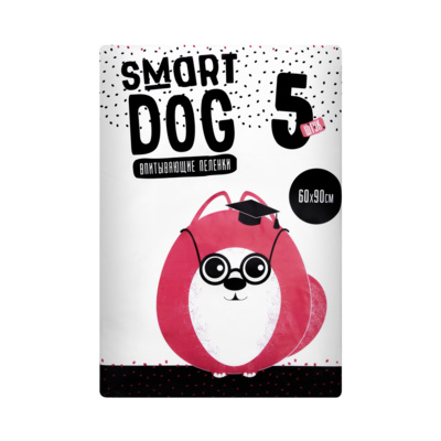 Smart Dog пелёнки Впитывающие пеленки для собак 60*90 5 шт 13не23 0,100 кг 19651