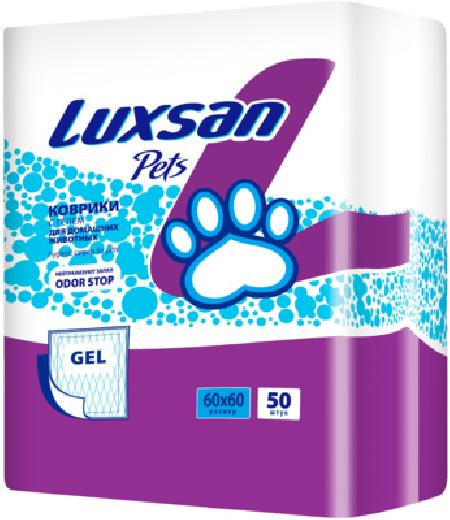 Luxsan Пеленки для животных 60х60 см,50 шт. (гелевый абсорбент) 1,780 кг 53856