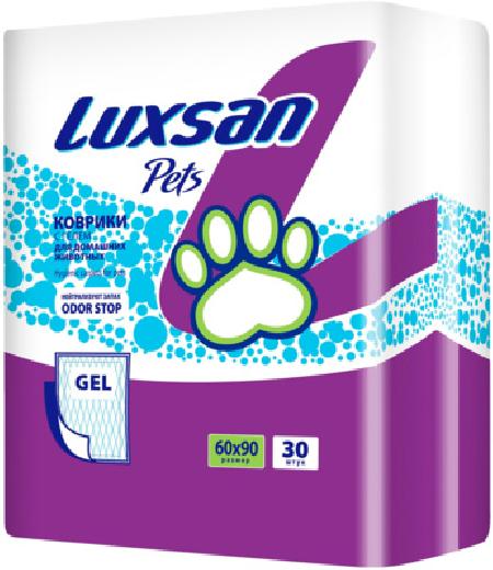 Luxsan Пеленки для животных 60х90 см,30 шт. (гелевый абсорбент) 1,39 кг 53857