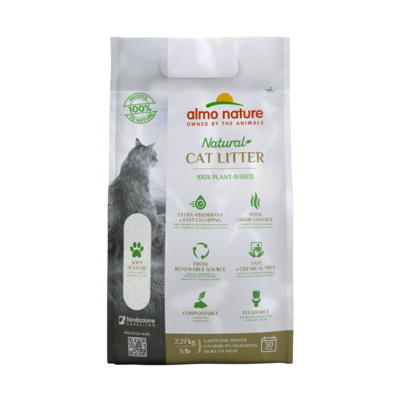 Almo Nature Cat Litter 100проц. Натуральный биоразлагаемый комкующийся наполнитель | Cat Litter 2,27 кг 20681