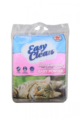 Easy Clean (Канада) Комкующийся наполнитель с ароматом детской присыпки (Baby powder scent)  | Baby powder scent, 15 кг 