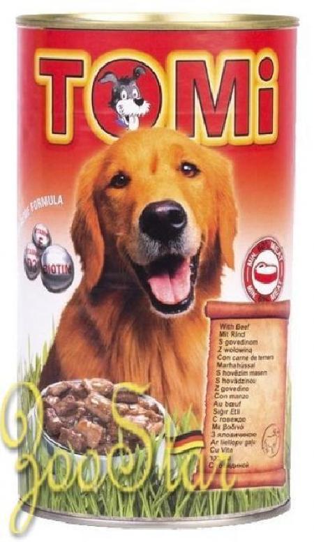 [133.006]  TOMI консервы для собак 300г с говядиной  (уп-18 шт)  , 133.006