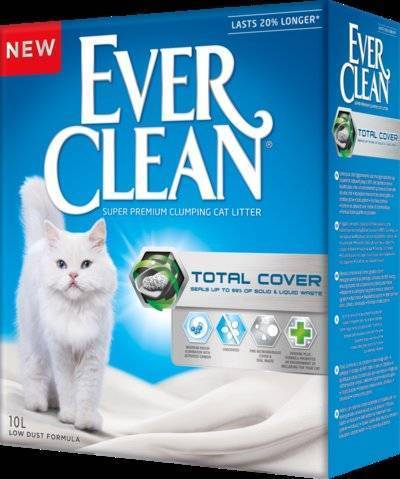 Ever Clean Комкующийся наполнитель с активированным углем без запаха (Total Cover) 007/213080, 9,800 кг
