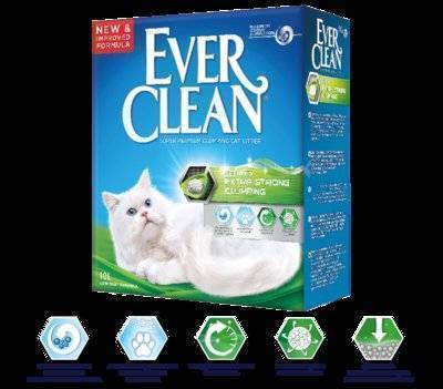 Ever Clean Комкующийся наполнитель с ароматом (Extra Strength Scented) - зеленая полоса 007/320107, 10,000 кг