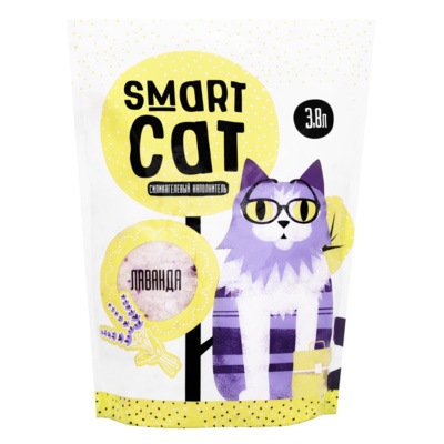 Smart Cat наполнитель Силикагелевый наполнитель с ароматом лаванды 7,6л 01им22 3,32 кг 24576