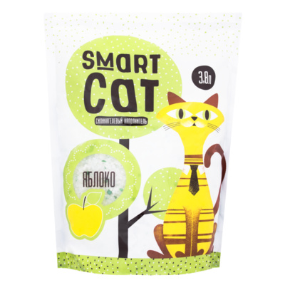 Smart Cat наполнитель Силикагелевый наполнитель с ароматом яблока, 7,6л 01им22, 3,32 кг 