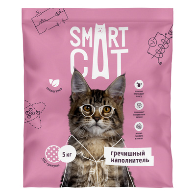 Smart Cat наполнитель Гречишный наполнитель, 5 кг (15 л) 12ун21, 5 кг 