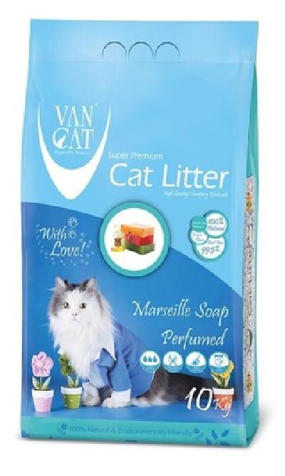 Van Cat Комкующийся наполнитель без пыли с ароматом Марсельского мыла пакет (Marsilla Soap) 5 кг 20658