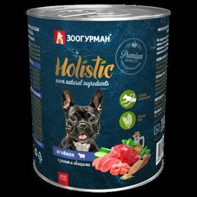 Зоогурман Консервы для собак Holistic ягнёнок с рисом и овощами 6722 0,350 кг 42219