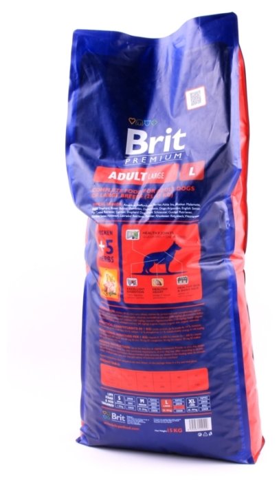 Brit Сухой корм Premium  для взрослых собак крупных пород 526468, 15,000 кг, 4600100435