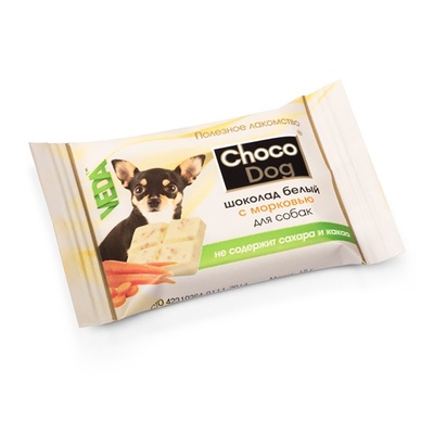 Веда Choco Dog Шоколад белый с морковью для собак | Choco Dog, 0,015 кг, 34318