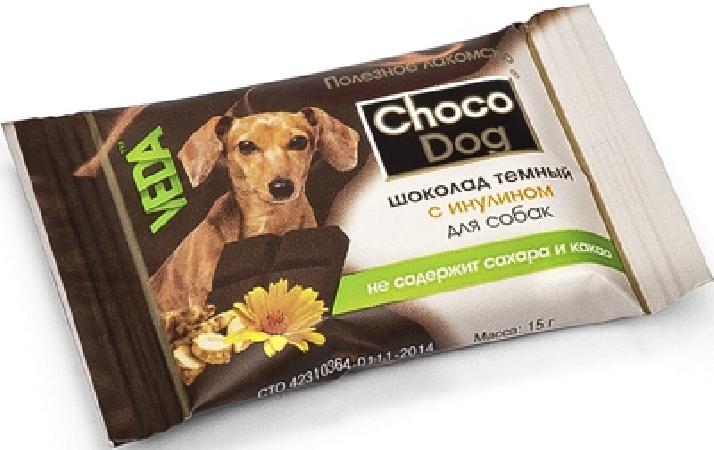 Веда Choco Dog Шоколад темный с инулином для собак | Choco Dog 0,015 кг 34317
