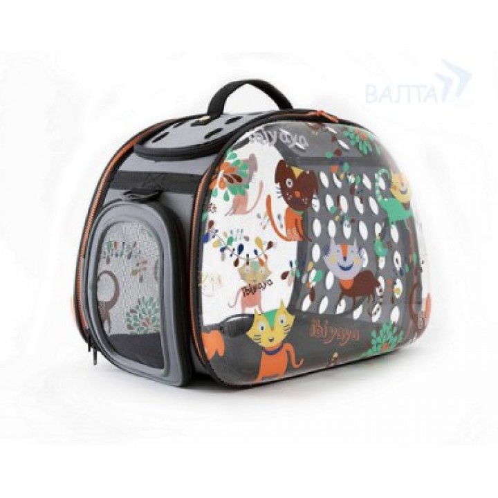 Ibiyaya ВИА Складная сумка-переноска для собак и кошек до 6 кг прозрачная 342089, 1,300 кг, 41149