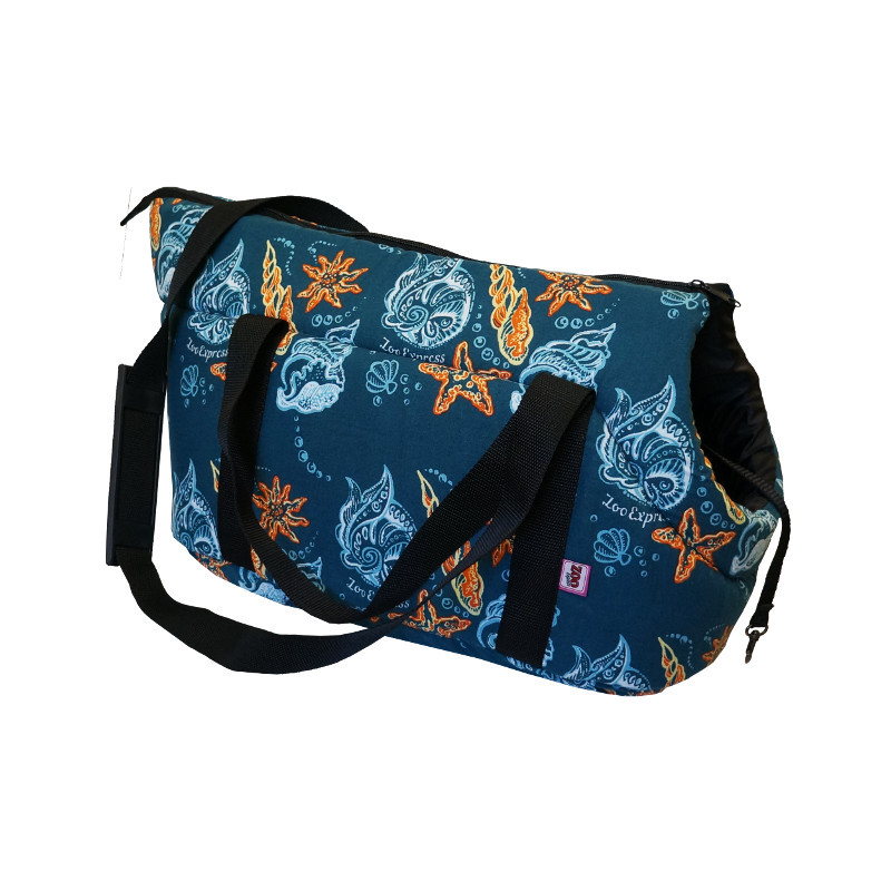 550615 сумка-переноска Ривьера поплин №1 33*20*18 см темно-синяя