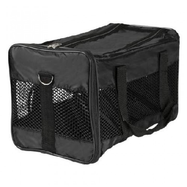 Trixie Транспортная сумка переноска для кошек и собак полиэстр черный 48х27х25 см