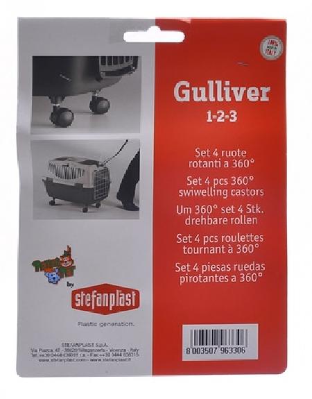 Stefanplast Колеса для переносок Gulliver и Gulliver Deluxe 1,2,3  (Set 4 360° castors)96330 | Set 4 360° castors, 0,1 кг 
