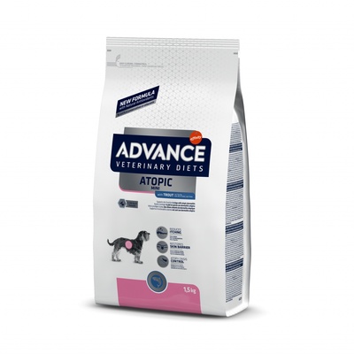 Advance (вет. корма) Для собак малых пород при дерматозах и аллергии (AVET DOG ATOPIC MINI TROUT 1,5KG) 922121, 1,500 кг