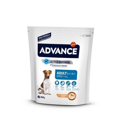 Advance Для взрослых собак малых пород с курицей и рисом (Mini Adult) 502110, 0,800 кг
