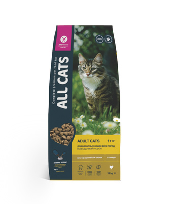 All Cats  ВИА см арт 52942 Полнорационный корм для взрослых кошек  , 2,400 кг