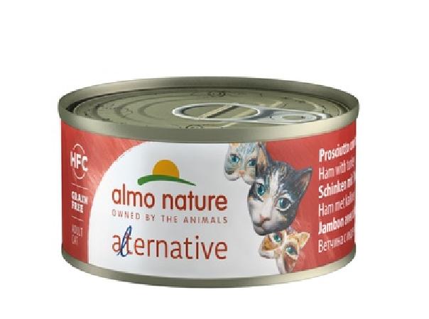 Almo Nature Alternative ВИА (замена 43555) Консервы для кошек Ветчина и индейка (HFC ALMO NATURE ALTERNATIVE CATS HAM AND TURKEY) 5452H, 0,070 кг, 20846