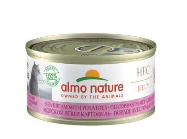 Almo Nature консервы Низкокалорийные консервы для Кошек Морской лещ с картофелем (HFC - Jelly - Sea bream with Potatoes ) 9416H 0,070 кг 20787