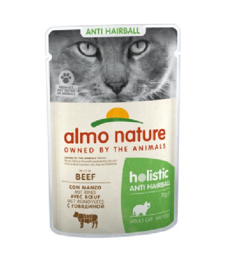 Almo Nature консервы Паучи с говядиной для вывода шерсти у кошек (Anti-Hairball - with Beef) 5292 0,070 кг 20340
