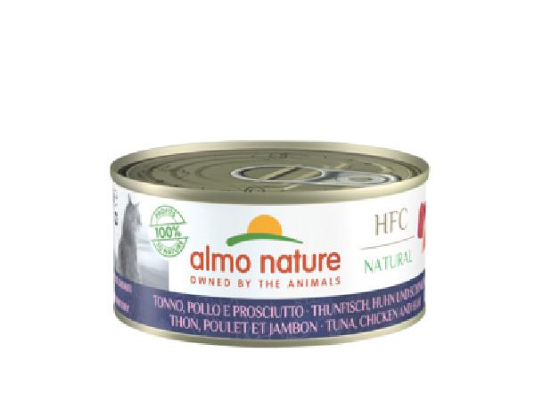 Almo Nature консервы Консервы для Кошек с Курицей Тунцом и Ветчиной (HFC - Natural - Tuna Chicken and Ham) 5131H 0,150 кг 44596