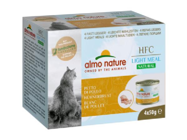 Almo Nature консервы Набор 4 шт. по 50 г. Низкокалорийные консервы для кошек Куриная Грудка (Natural Light Meal - Chicken Breast) 554MEGA 554MEGA 0,200 кг 52038, 21500100635