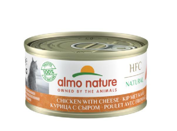 Almo Nature консервы Консервы для Кошек с Курицей и Сыром 75проц.  (HFC - Natural - Chicken with Cheese) 9083H 0,070 кг 22500