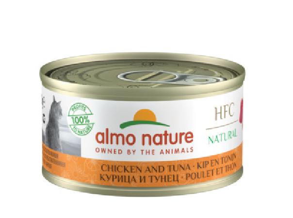 Almo Nature консервы Консервы для Кошек с Курицей и Тунцом 75проц. мяса (HFC - Natural - Chicken and Tuna) 9025H 0,070 кг 26493, 5100100635