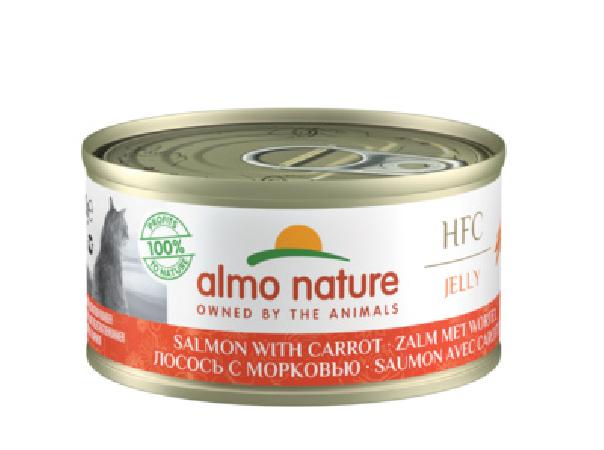 Almo Nature консервы Консервы для Кошек с Лососем и Морковью 75проц. мяса (HFC - Jelly - Salmon with Carrot ) 9032H 0,070 кг 26499