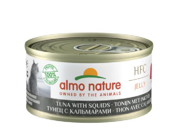 Almo Nature консервы Консервы для Кошек с Тунцом и Кальмарами (HFC - Jelly - Tuna with Squids) 9019H 0,070 кг 24182