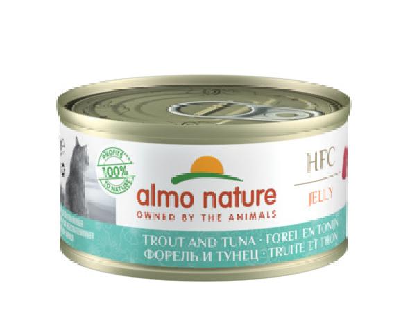 Almo Nature консервы Консервы для Кошек с Форелью и Тунцом 75проц. мяса (HFC - Jelly - Trout and Tuna) 9036H 0,070 кг 23186