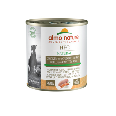 Almo Nature консервы Консервы для собак Курица с морковью и рисом по-домашнему(HFC - Natural - Chicken with Carrots and Rice) 5561 0,280 кг 10366