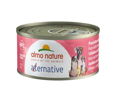 Almo Nature Alternative ВИА Консервы для собак Ветчина и говядина брезаола, 55% мяса (HFC ALMO NATURE ALTERNATIVE DOGS HAM AND BRESAOLA) 5462, 0,070 кг, 48549, 100100636