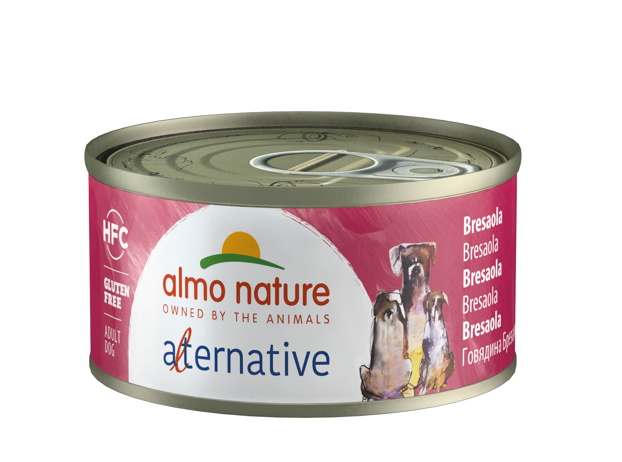 Almo Nature Alternative ВИА Консервы для собак Говядина брезаола, 55% мяса (HFC ALMO NATURE ALTERNATIVE DOGS BRESAOLA) 5460, 0,070 кг, 48548, 300100636